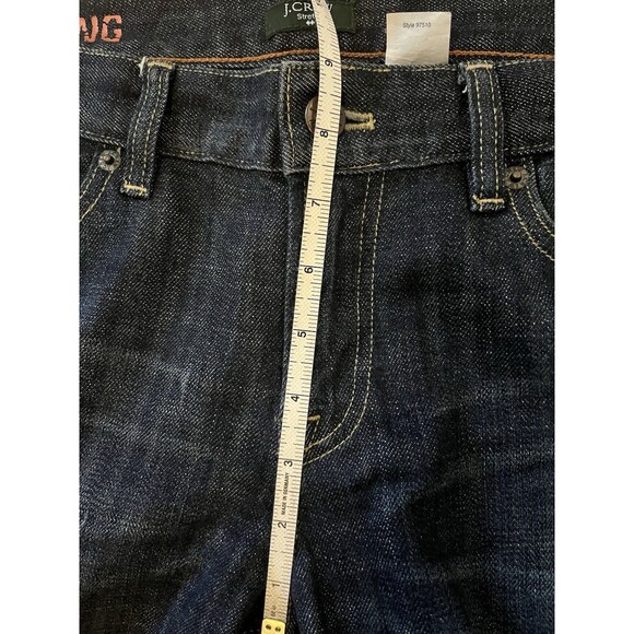 J Crew Hipslung Flare Dark Blue Jeans Size 32R - Picture 8 of 9